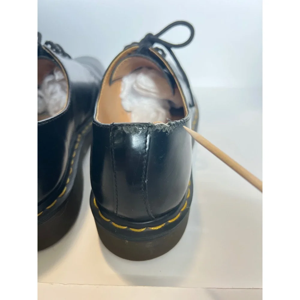 Dr. Martens 1461 Black Smooth Leather 3-Eye Oxford Shoes Mens 8 Womens 9
